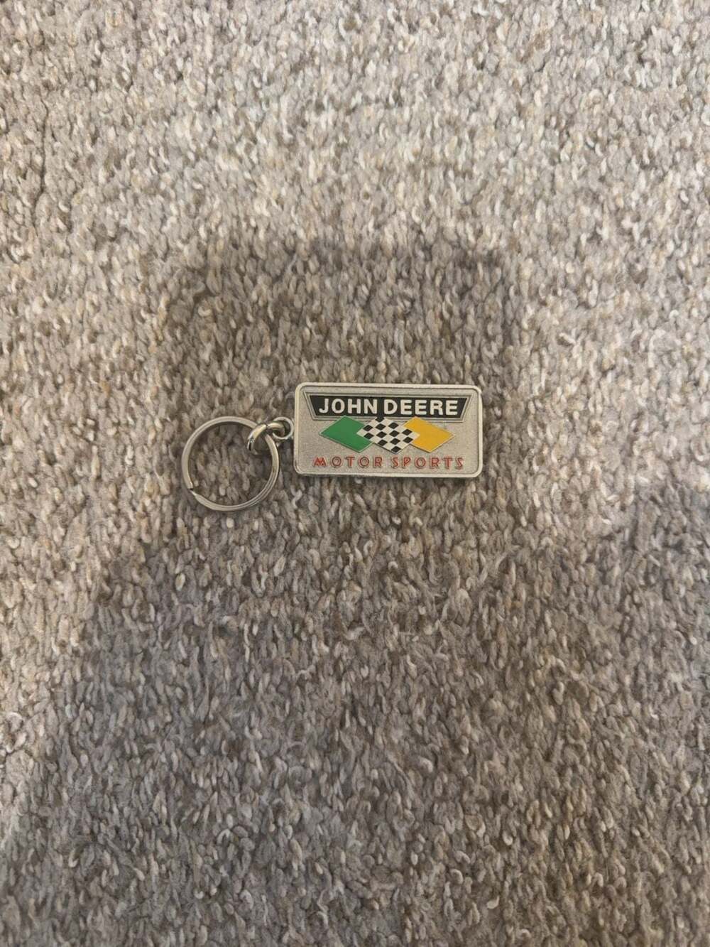 Vintage John Deere Motor Sports Chad Little 23 Keychain
